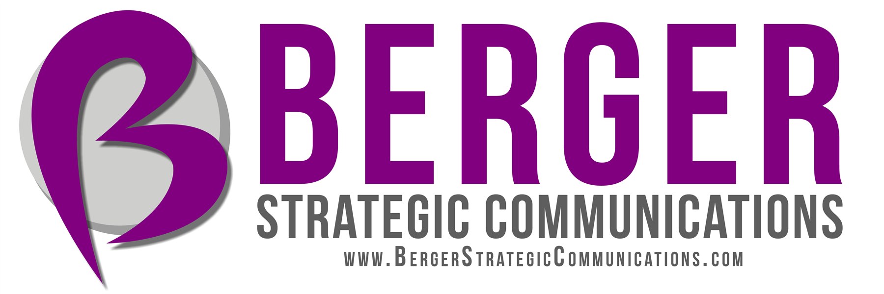 Berger Strategic Communications logo in purple and gray